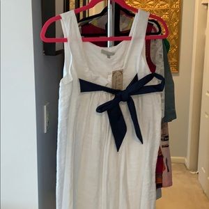 White / navy summer dress sz medium NWT